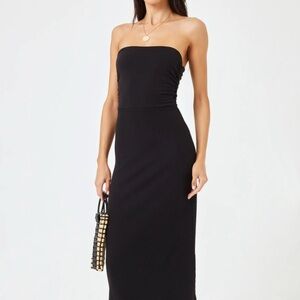 Elegant Black Strapless Dress